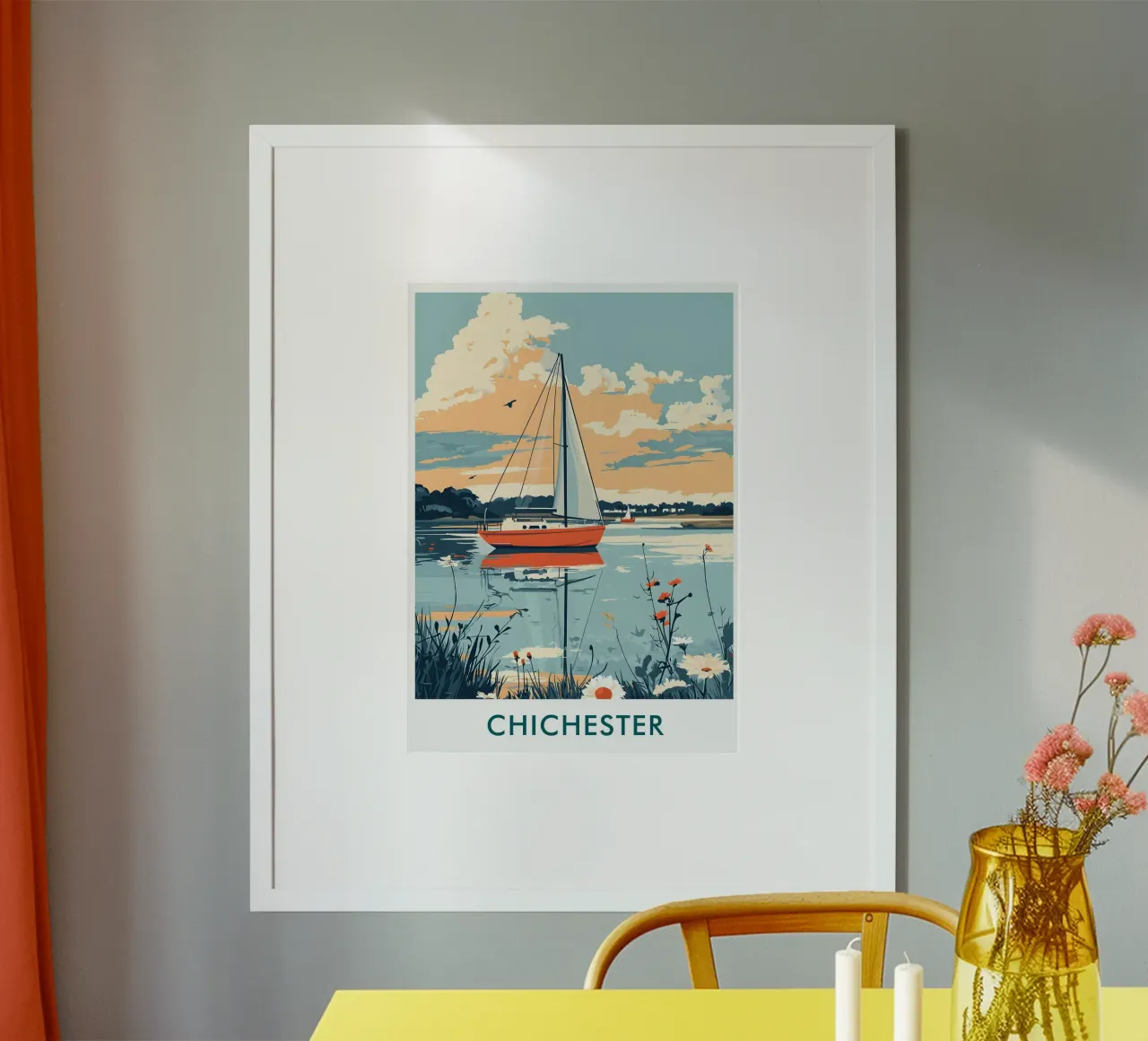 Chichester Harbour in Chichester City England poster da Travelstudio