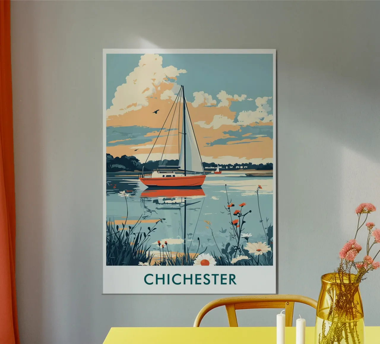 Chichester Harbour in Chichester City England poster da Travelstudio