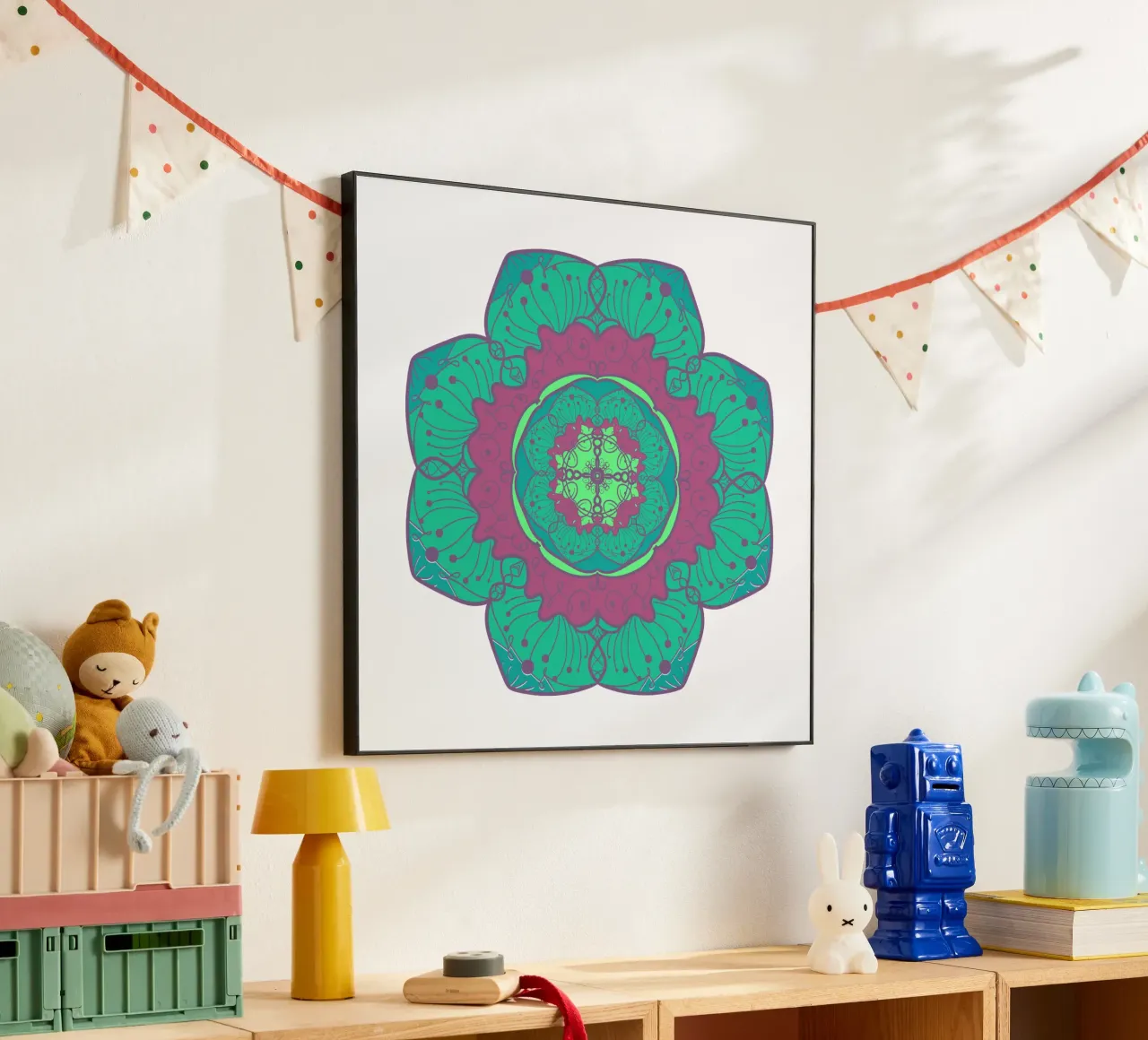 Mandala colorato alluminio dibond da Spiritual Touch