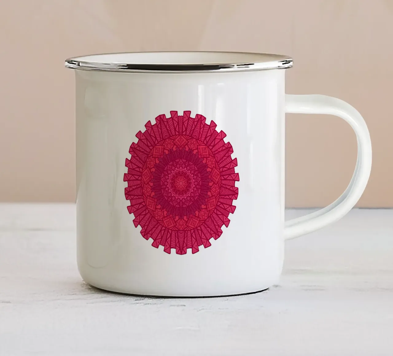 Mandala colorato tazza in smalto da Spiritual Touch