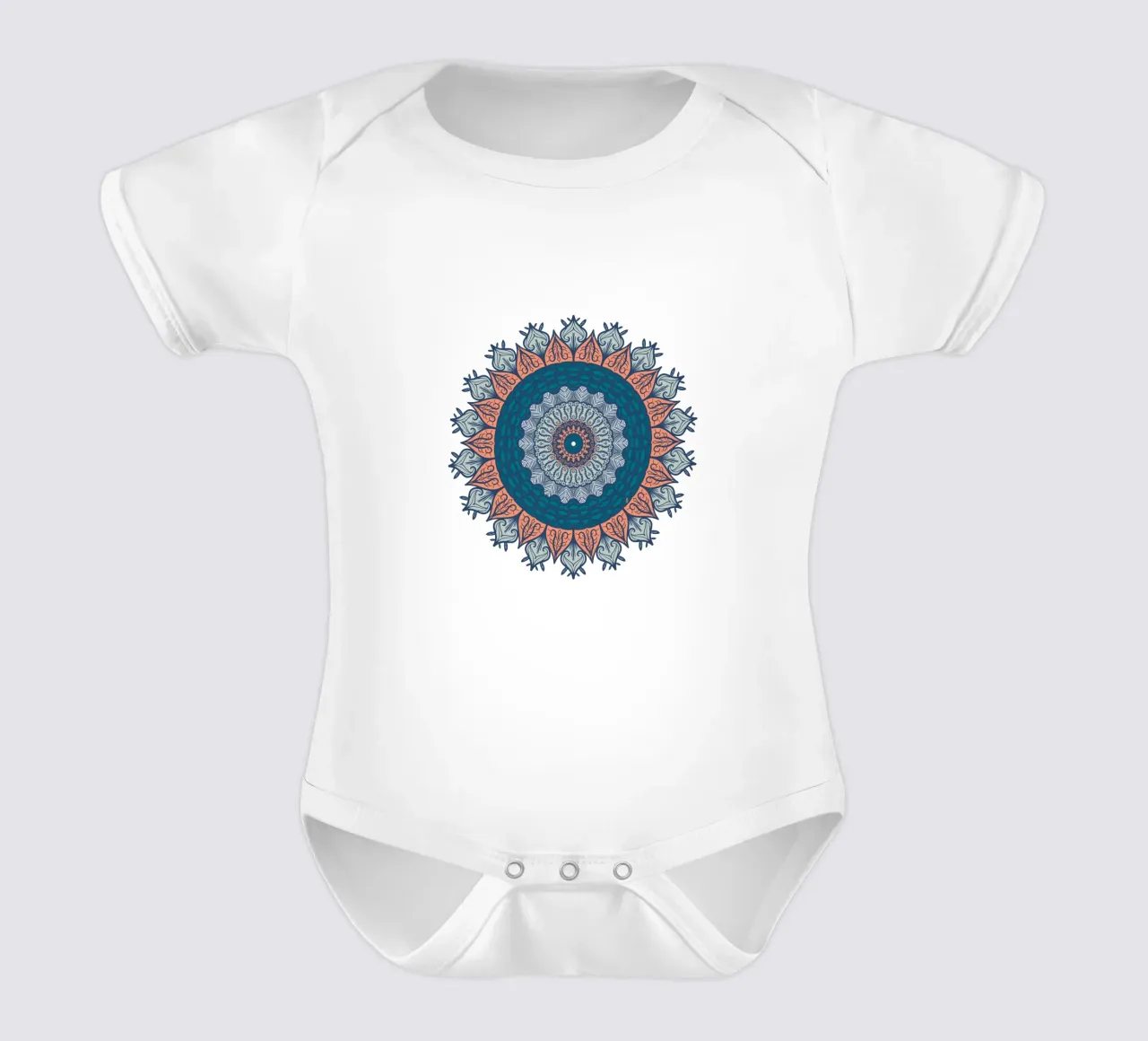 Mandala colorato body neonato maniche corte da Spiritual Touch