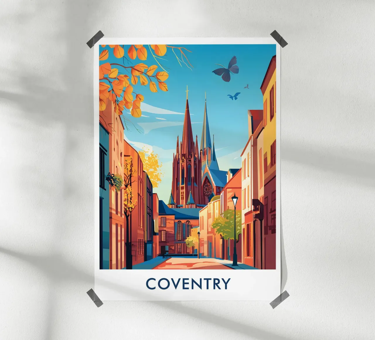 Coventry Cathedral in Coventry City England poster da Travelstudio