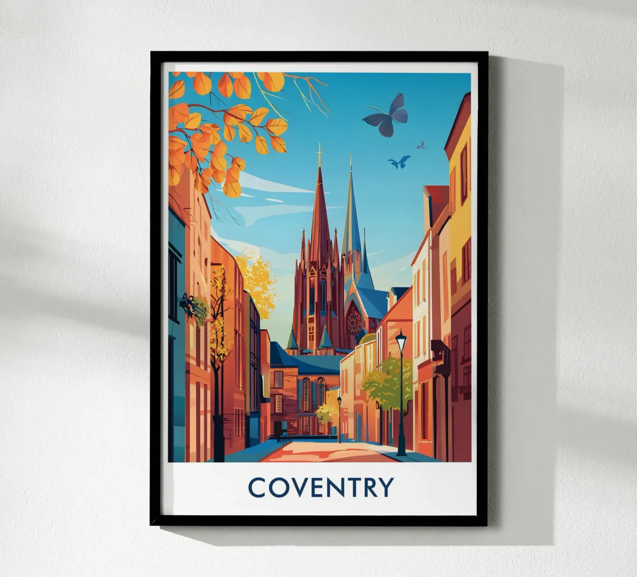 Coventry Cathedral in Coventry City England poster da Travelstudio