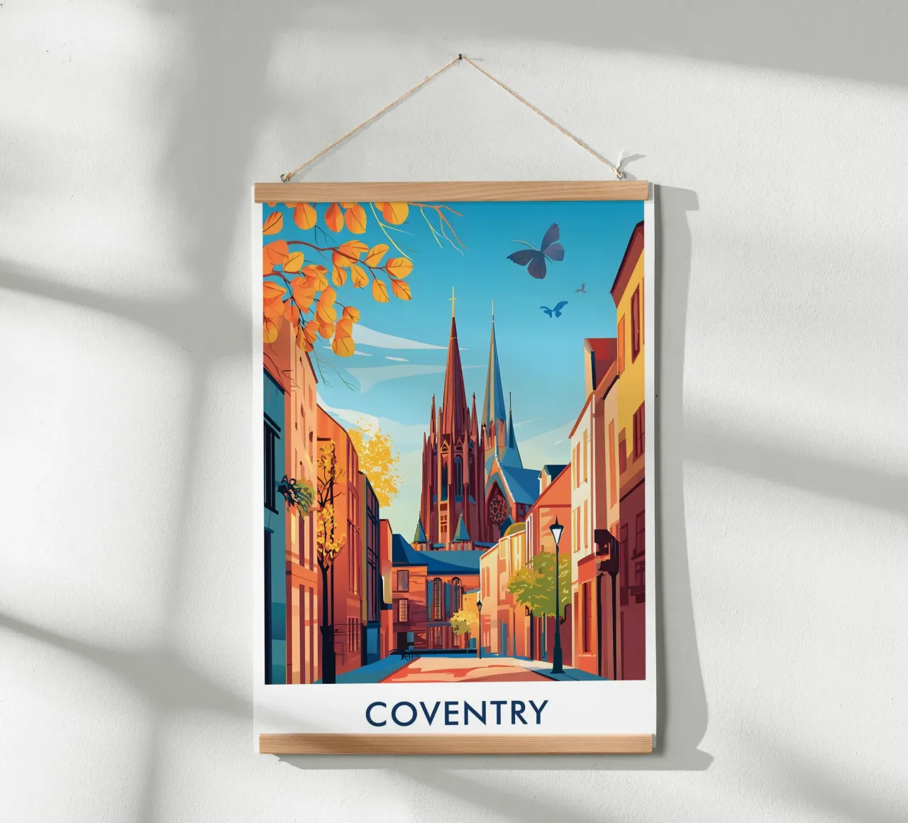 Coventry Cathedral in Coventry City England poster da Travelstudio