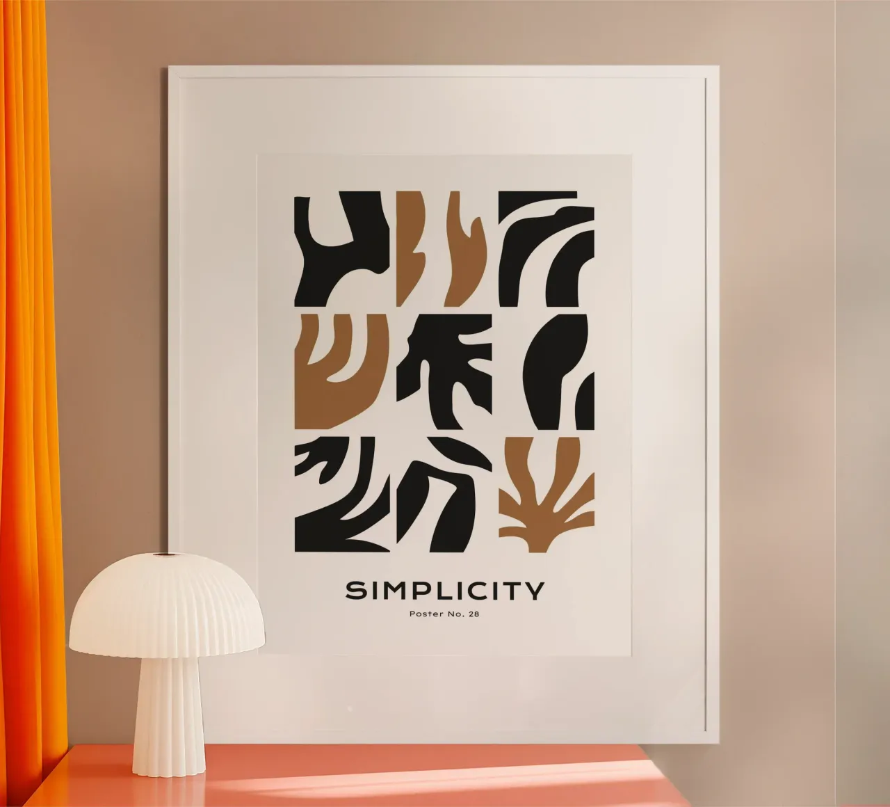 Simplicity No 03 poster con telaio in alluminio da treechild