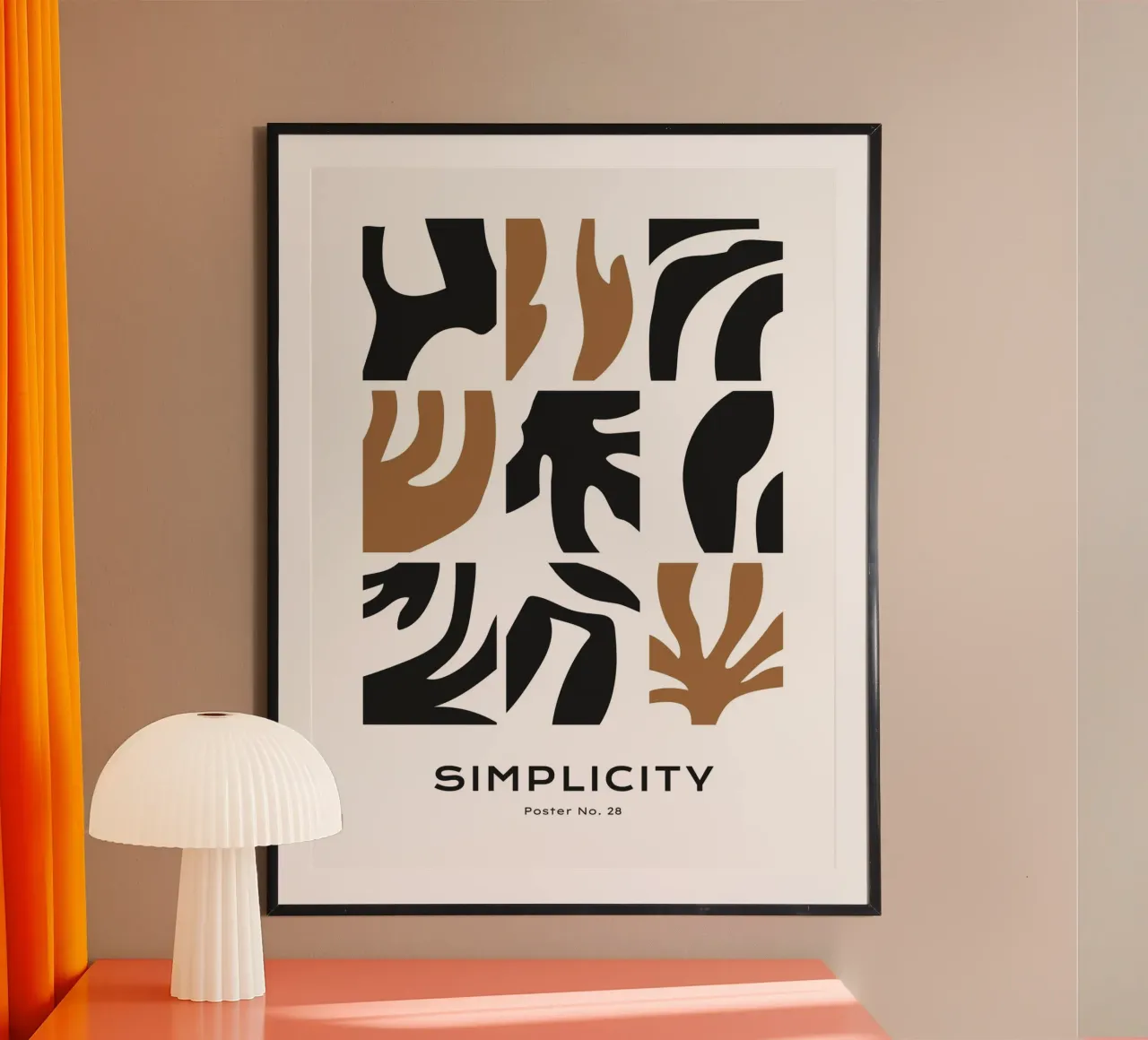 Simplicity No 03 poster con telaio in alluminio da treechild