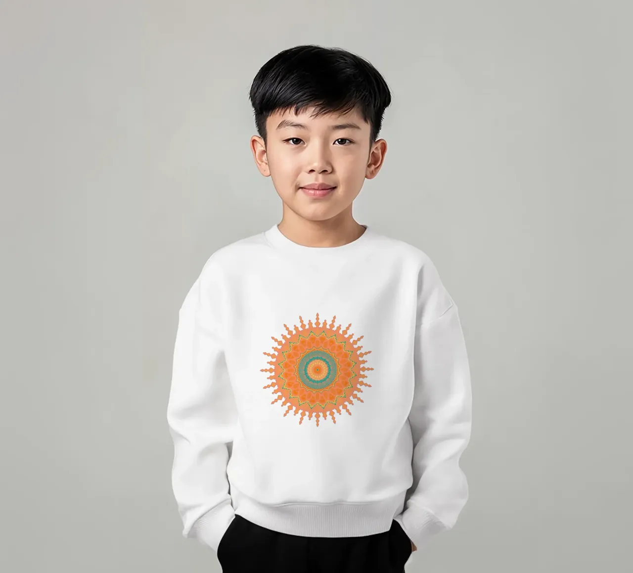 Mandala colorato felpa bambino da Spiritual Touch