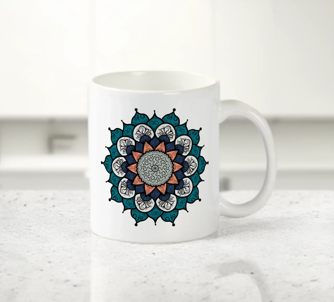 Mandala colorato tazza in ceramica da Spiritual Touch