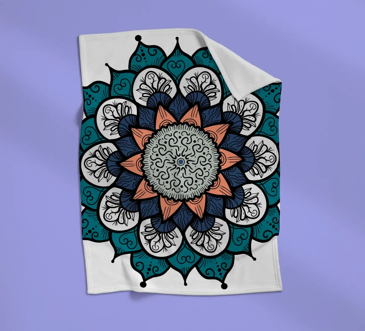 Mandala colorato coperta in pile da Spiritual Touch