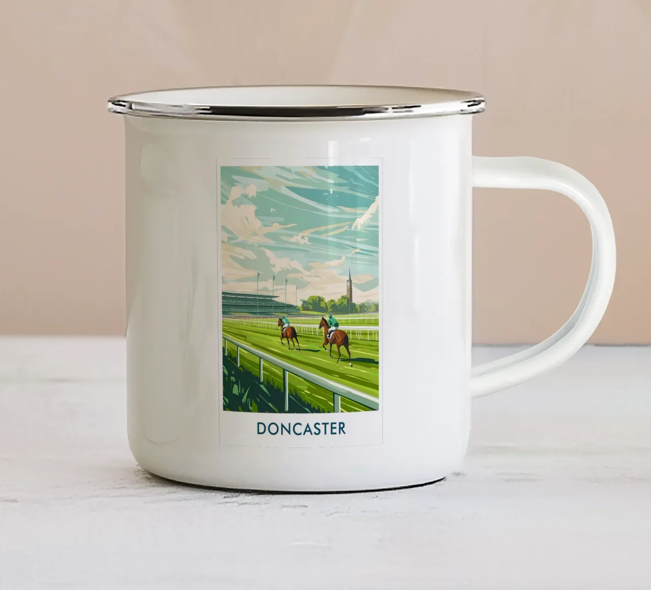 Doncaster Racecourse in Doncaster City England tazza in smalto da Travelstudio