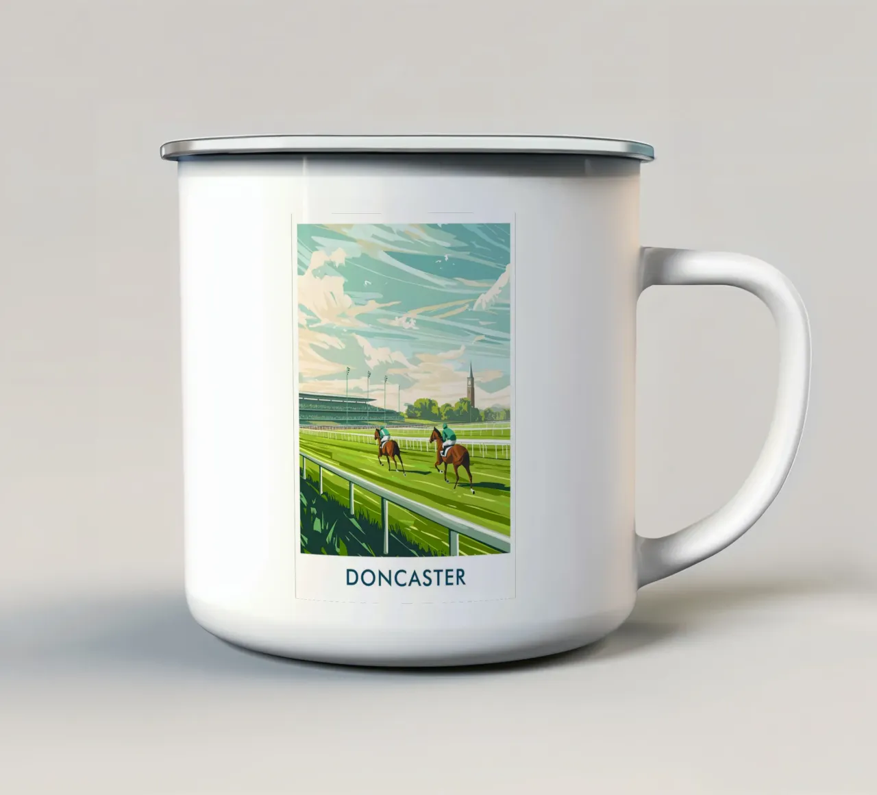 Doncaster Racecourse in Doncaster City England tazza in smalto da Travelstudio