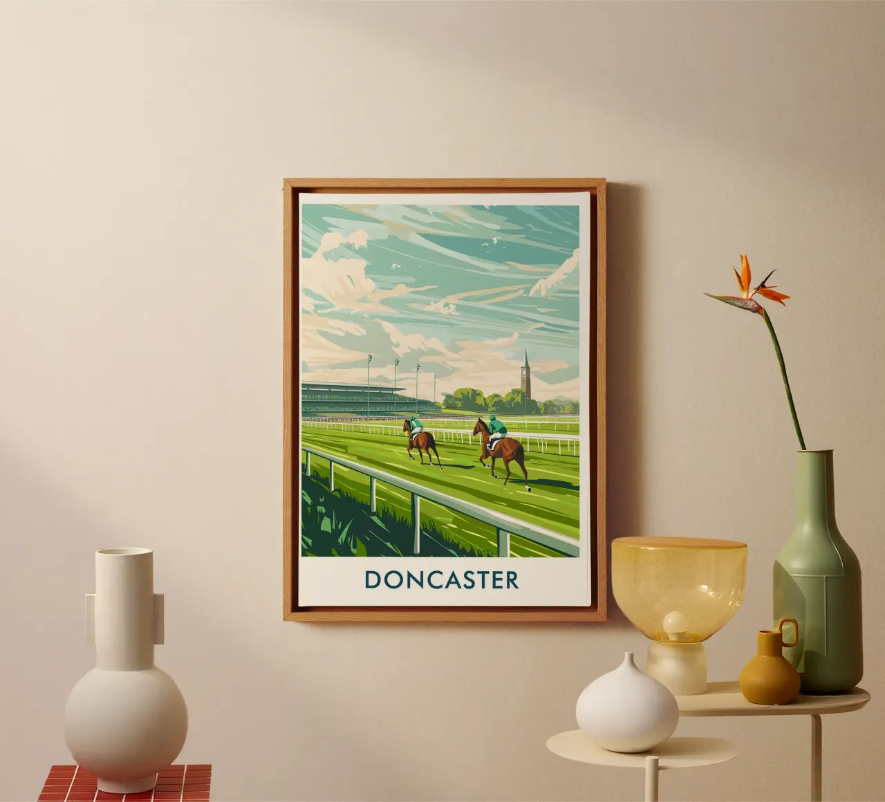 Doncaster Racecourse in Doncaster City England tela con Cornice a cassetta da Travelstudio