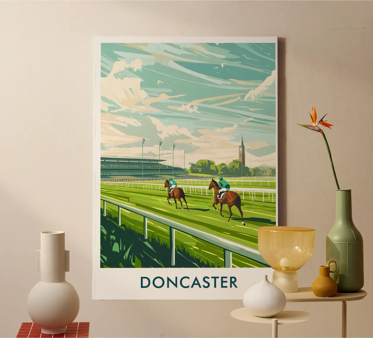 Doncaster Racecourse in Doncaster City England tela con Cornice a cassetta da Travelstudio