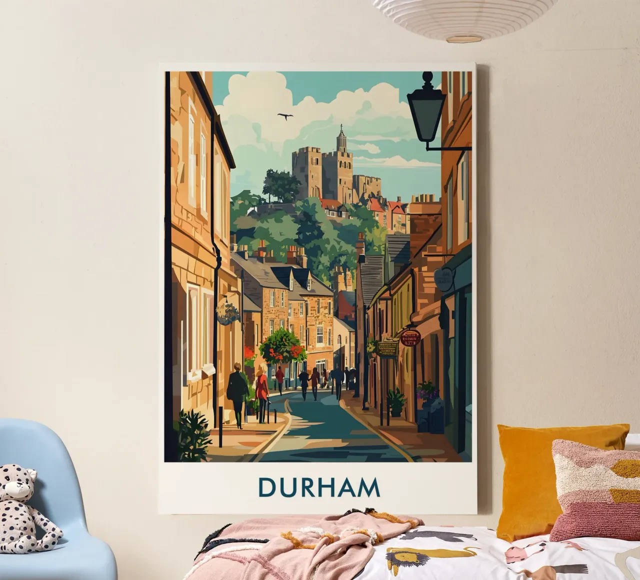 Durham City in England tela con Cornice a cassetta da Travelstudio