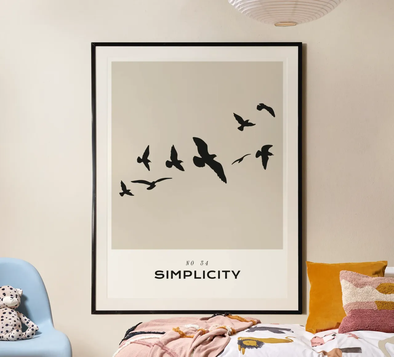 Simplicity No 02 poster con telaio in alluminio da treechild