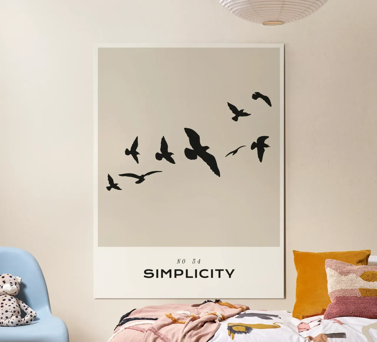 Simplicity No 02 poster con telaio in alluminio da treechild
