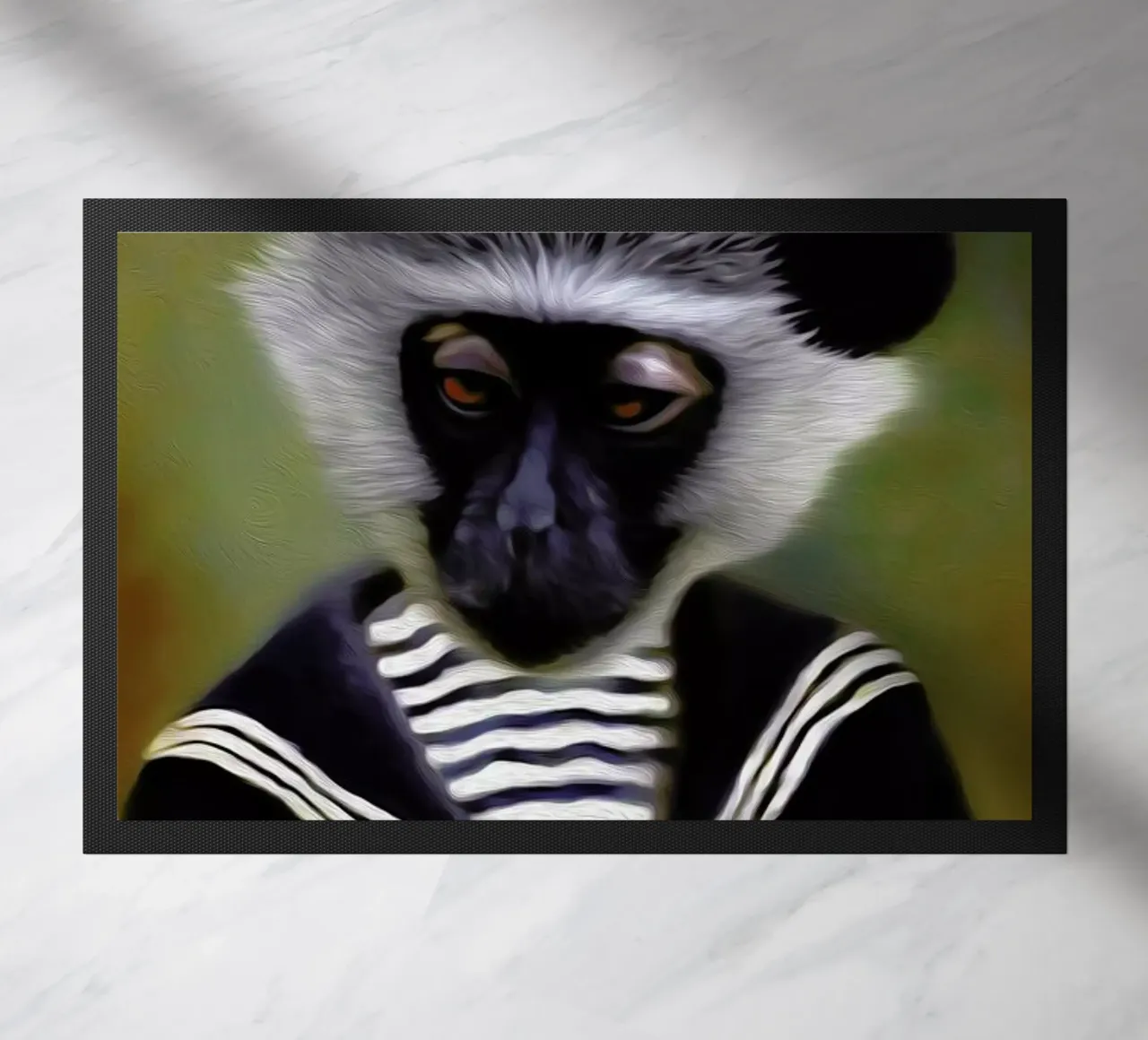 The Sad Monkey doormat by Tein Lucasson