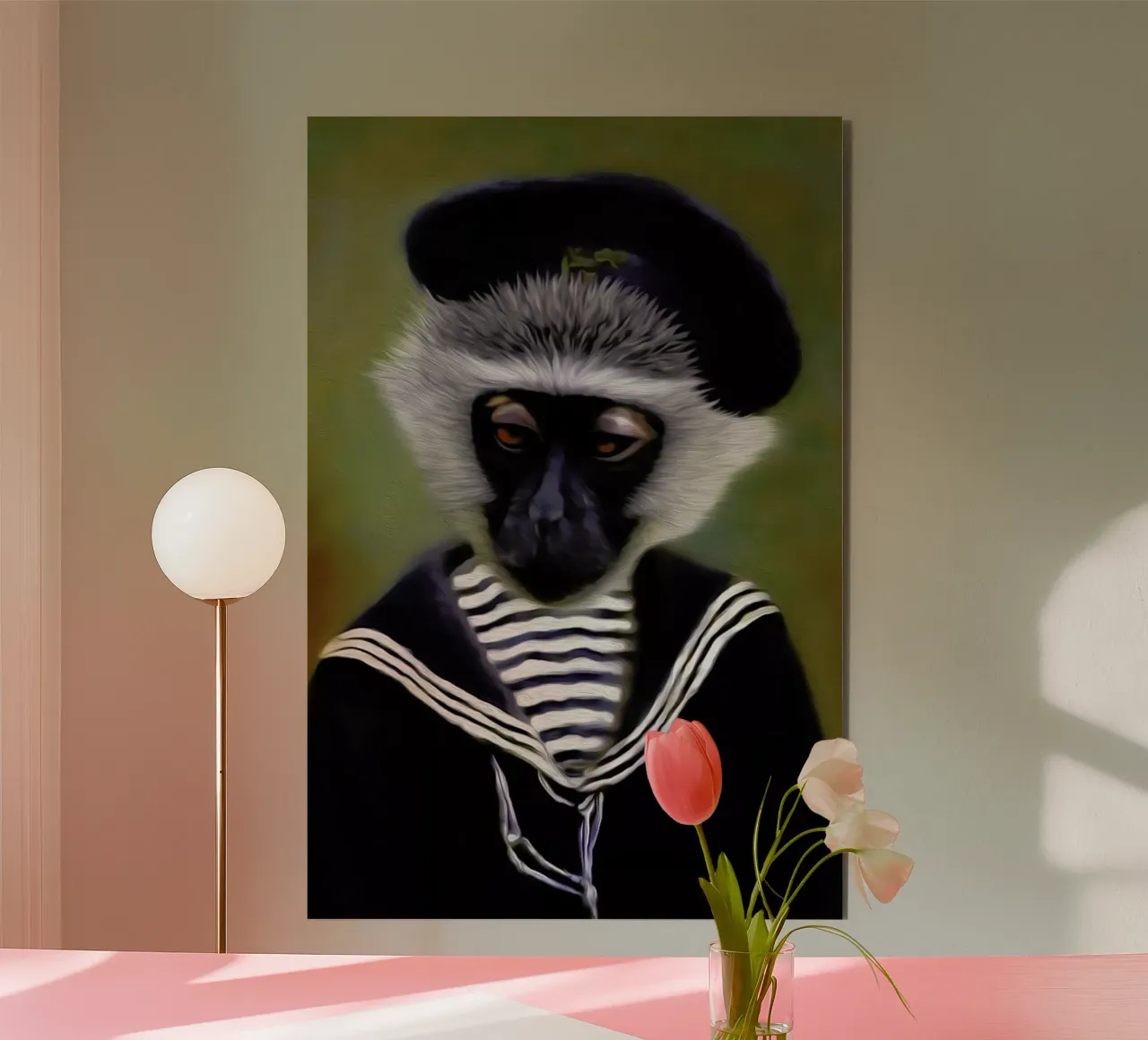 The Sad Monkey alluminio dibond da Tein Lucasson