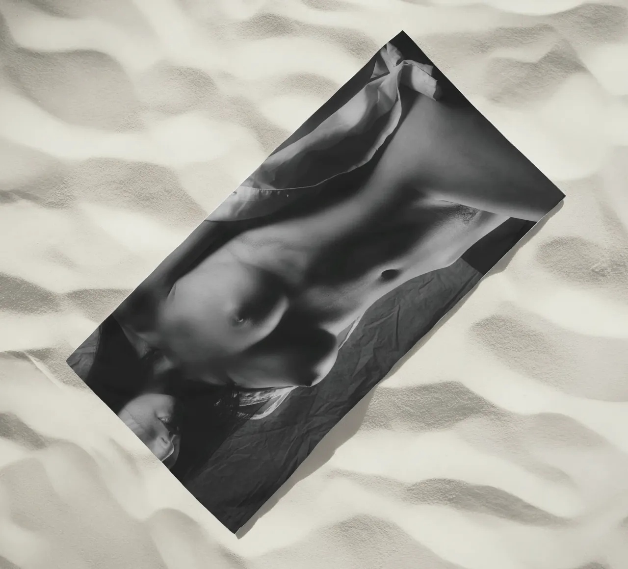Ella Seated beach towel by Dave Hare Photography