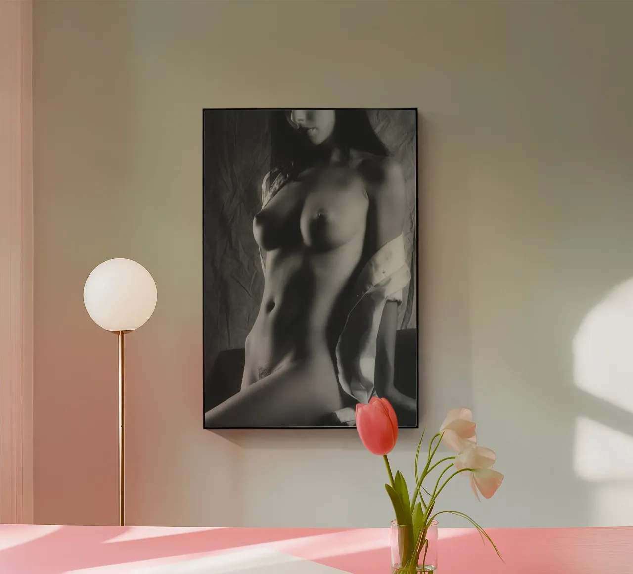 Ella Seated acryl van Dave Hare Photography