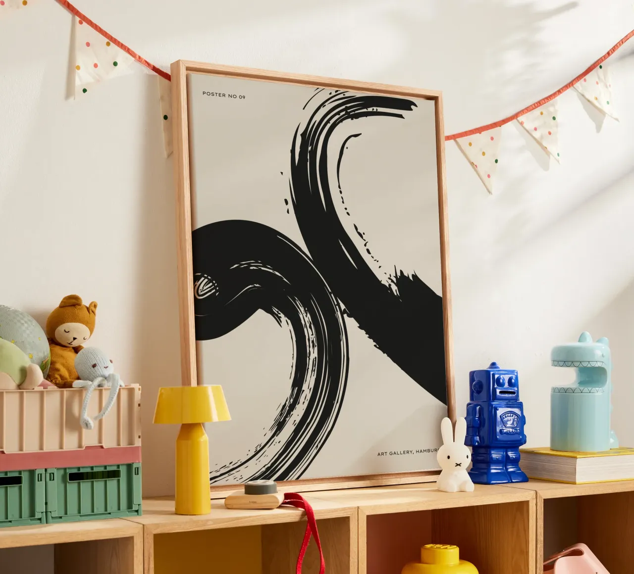 Poster Abstract No 01 tela con Cornice a cassetta da treechild