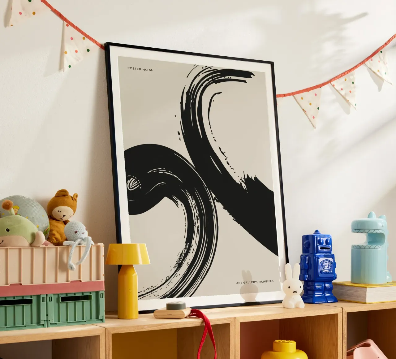 Poster Abstract No 01 poster con telaio in legno da treechild