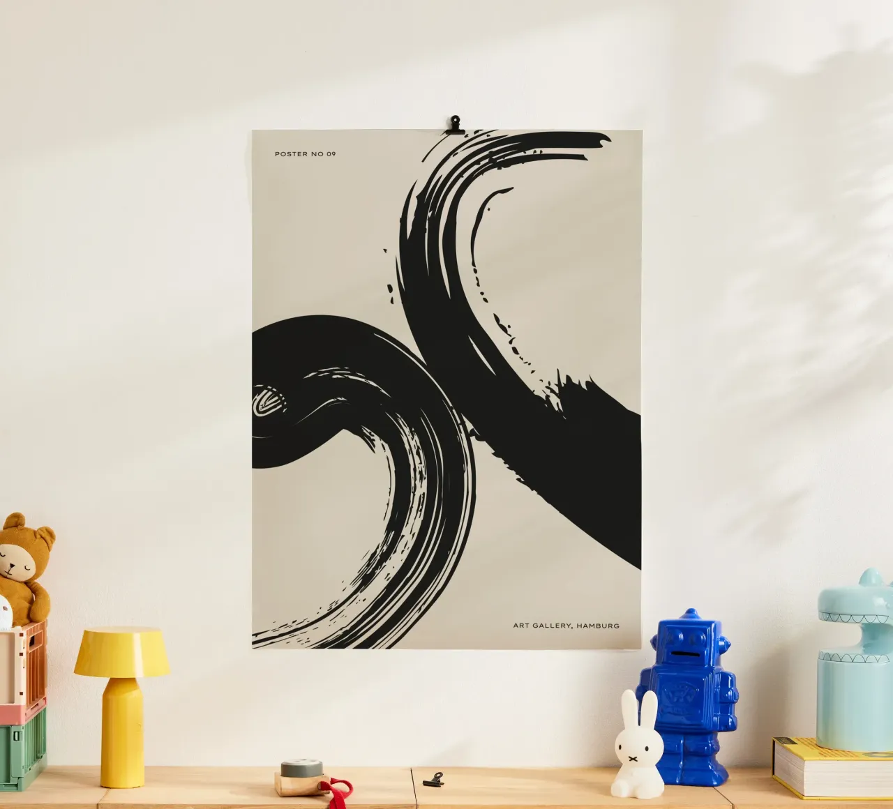 Poster Abstract No 01 poster con telaio in legno da treechild