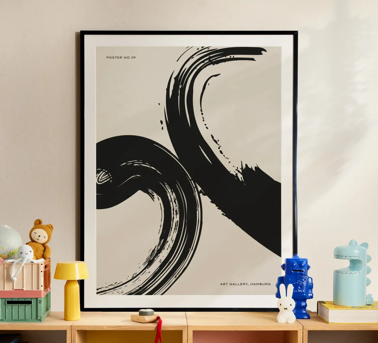 Poster Abstract No 01 poster con telaio in legno da treechild