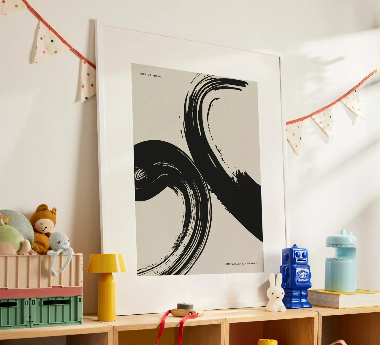 Poster Abstract No 01 poster con telaio in legno da treechild