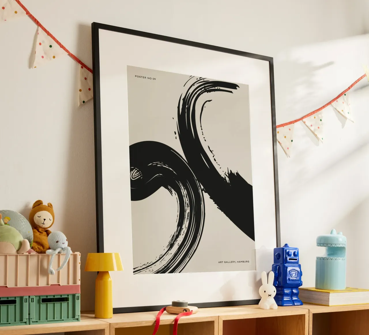 Poster Abstract No 01 poster con telaio in legno da treechild