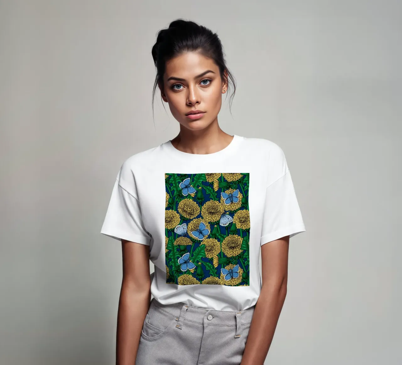 Dandelion medow t-shirt by Painted Nature