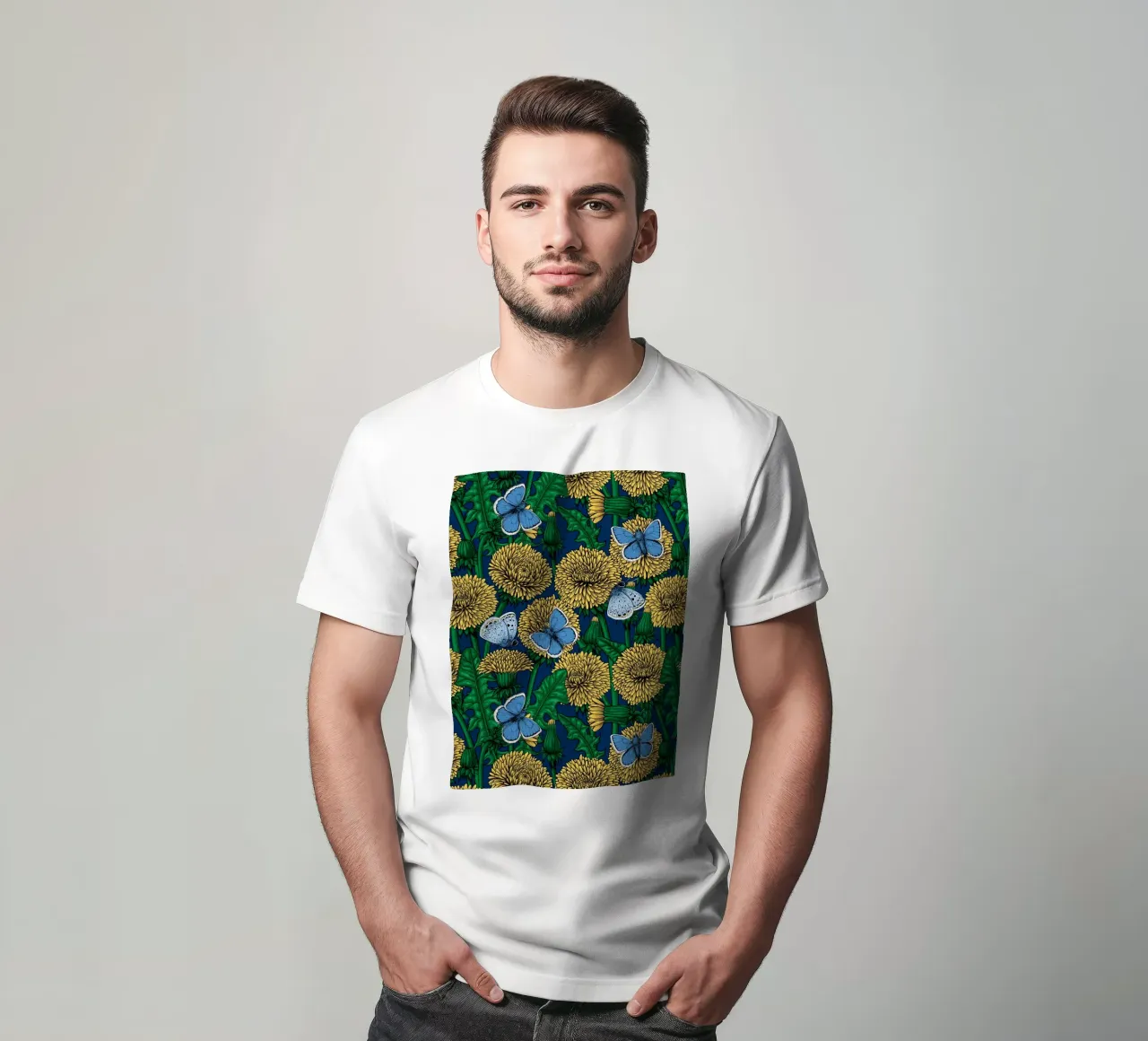 Dandelion medow t-shirt by Painted Nature