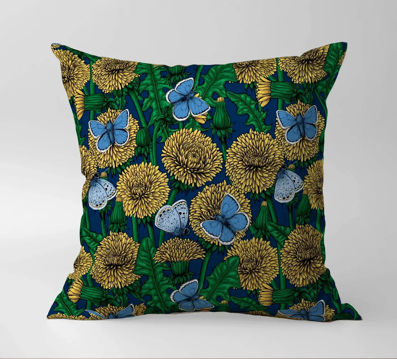 Dandelion medow decorative cushion by Painted Nature