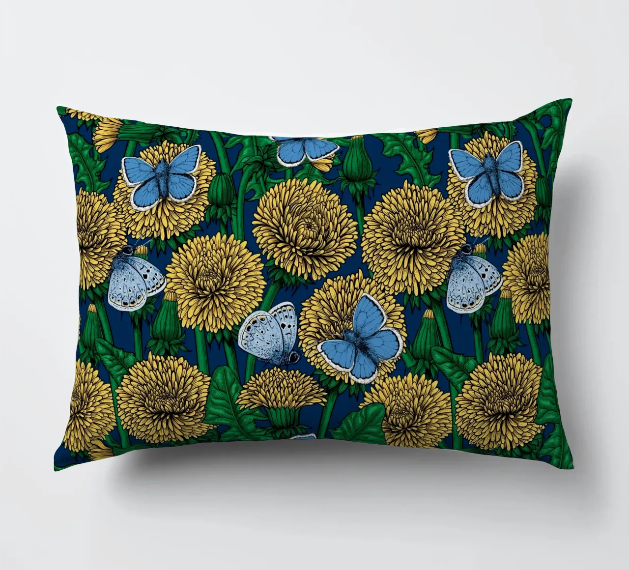 Dandelion medow decorative cushion by Painted Nature