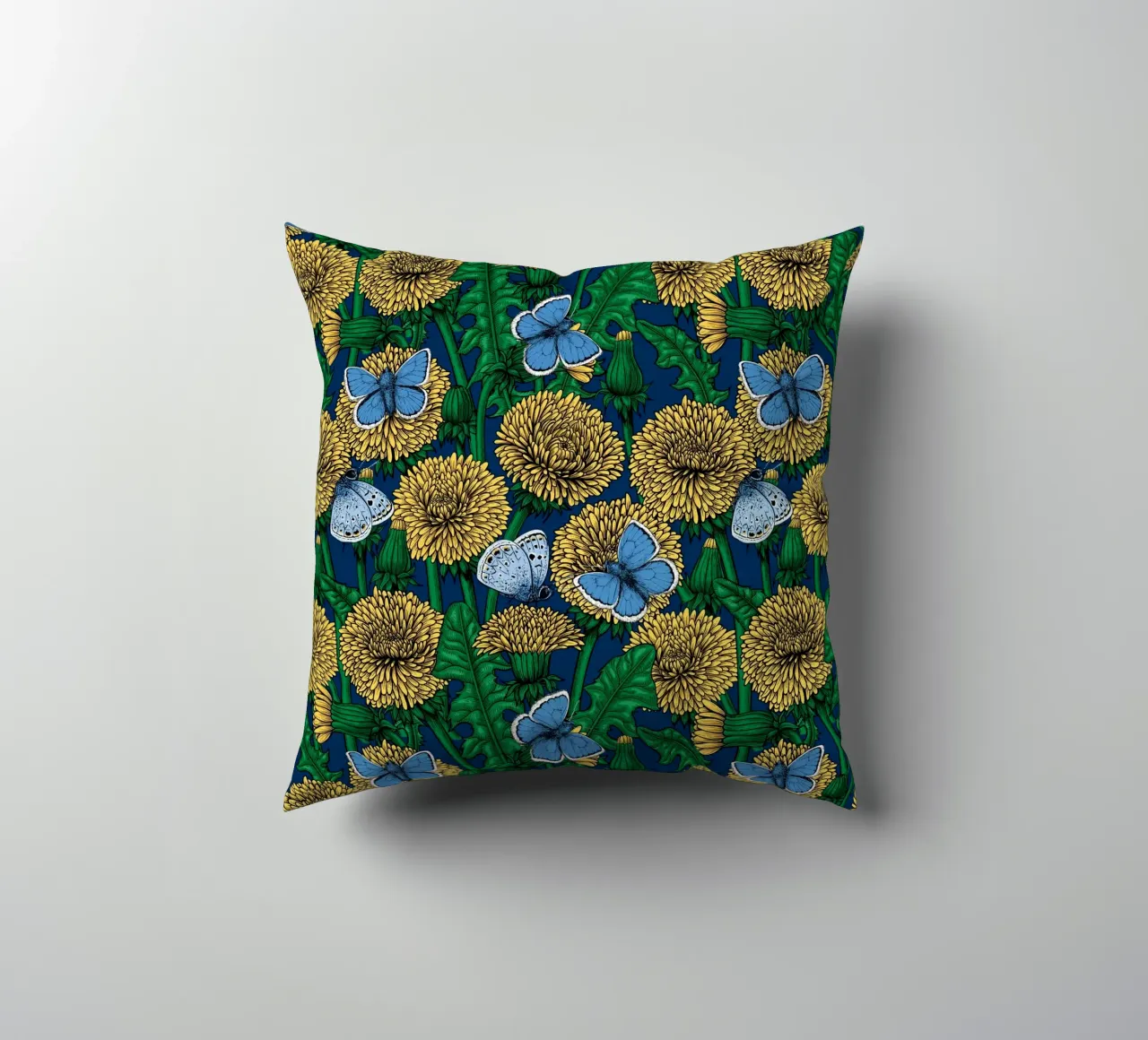 Dandelion medow decorative cushion by Painted Nature