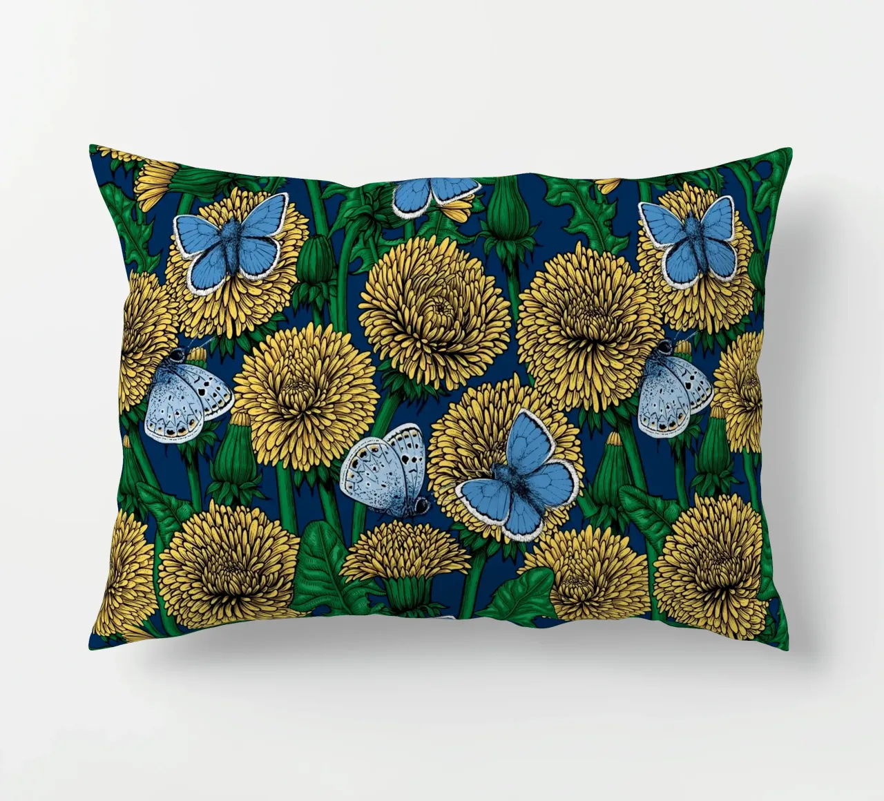 Dandelion medow decorative cushion by Painted Nature