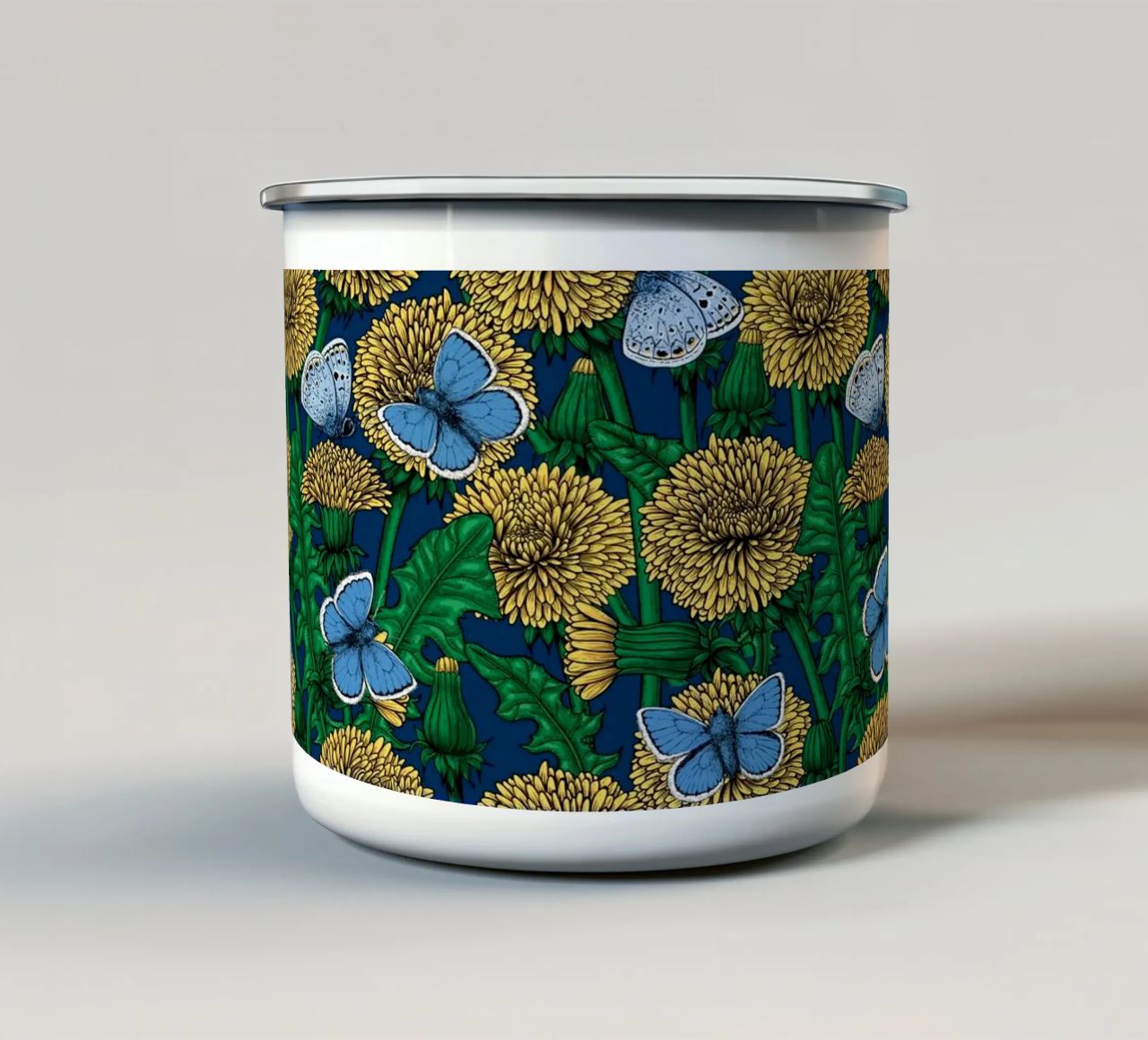 Tarassaco tazza in smalto da Painted Nature