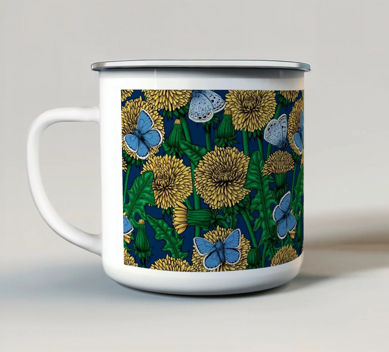 Tarassaco tazza in smalto da Painted Nature