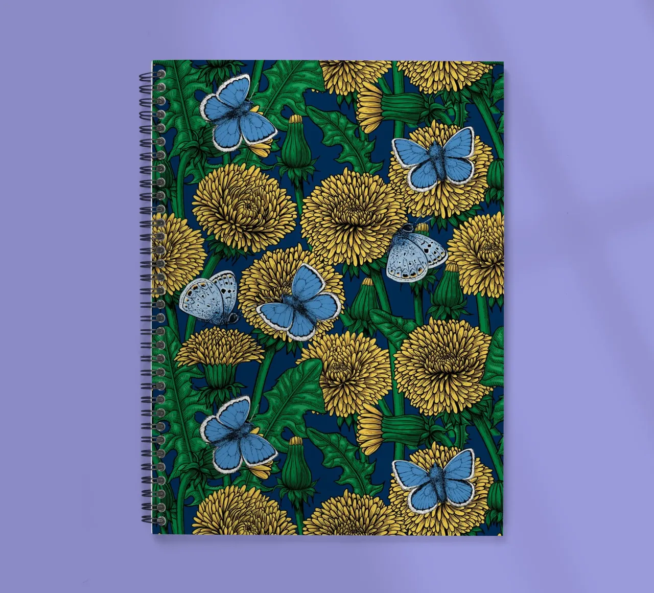 Dandelion medow spiral notebook by Painted Nature