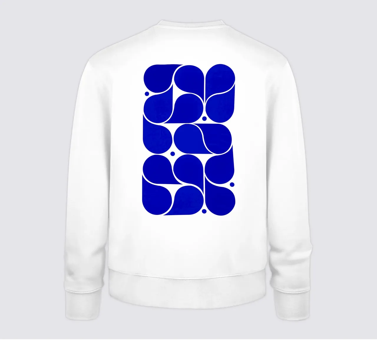 Mid-Century Modern Abstract Geometric Print - Blue felpa da showmemars