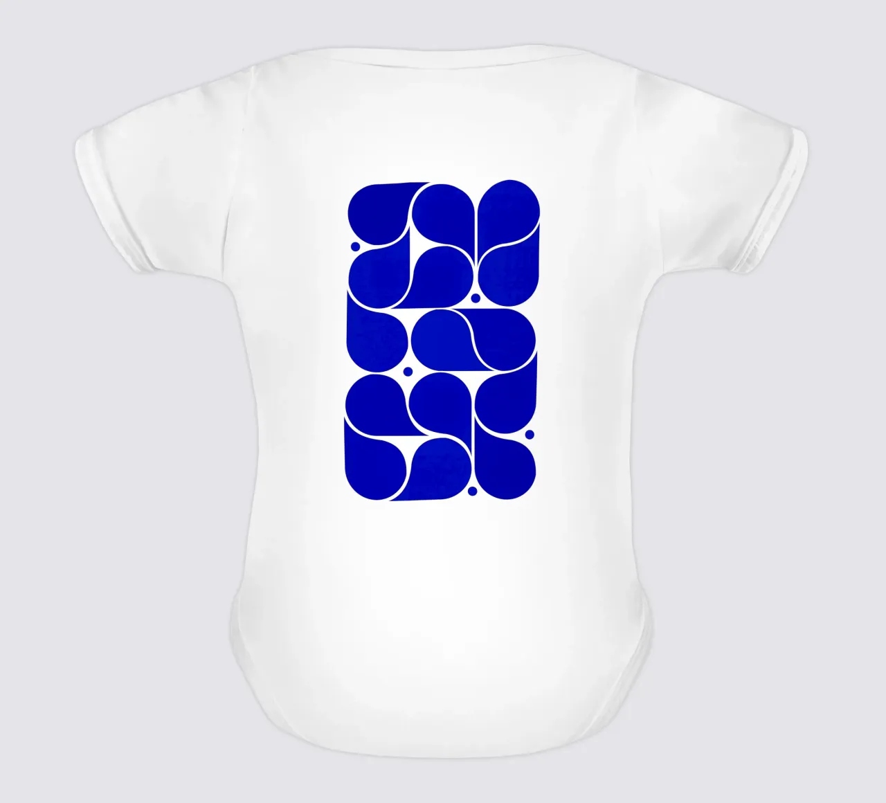 Mid-Century Modern Abstract Geometric Print - Blue body neonato maniche corte da showmemars