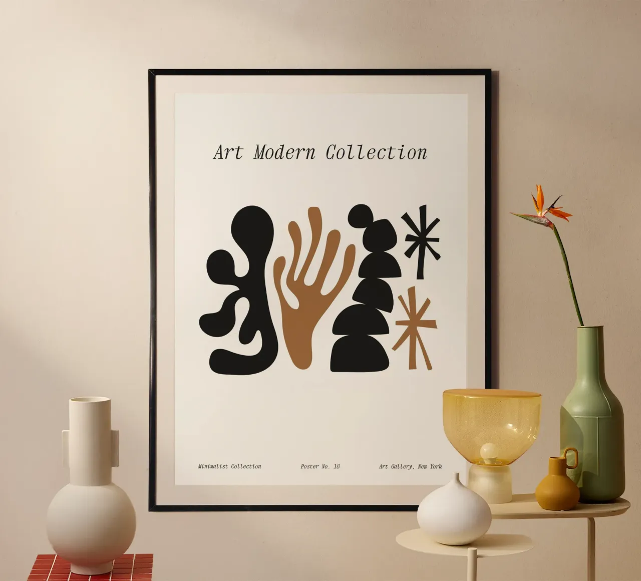 Modern Art Poster No 18 poster con telaio in plastica da treechild