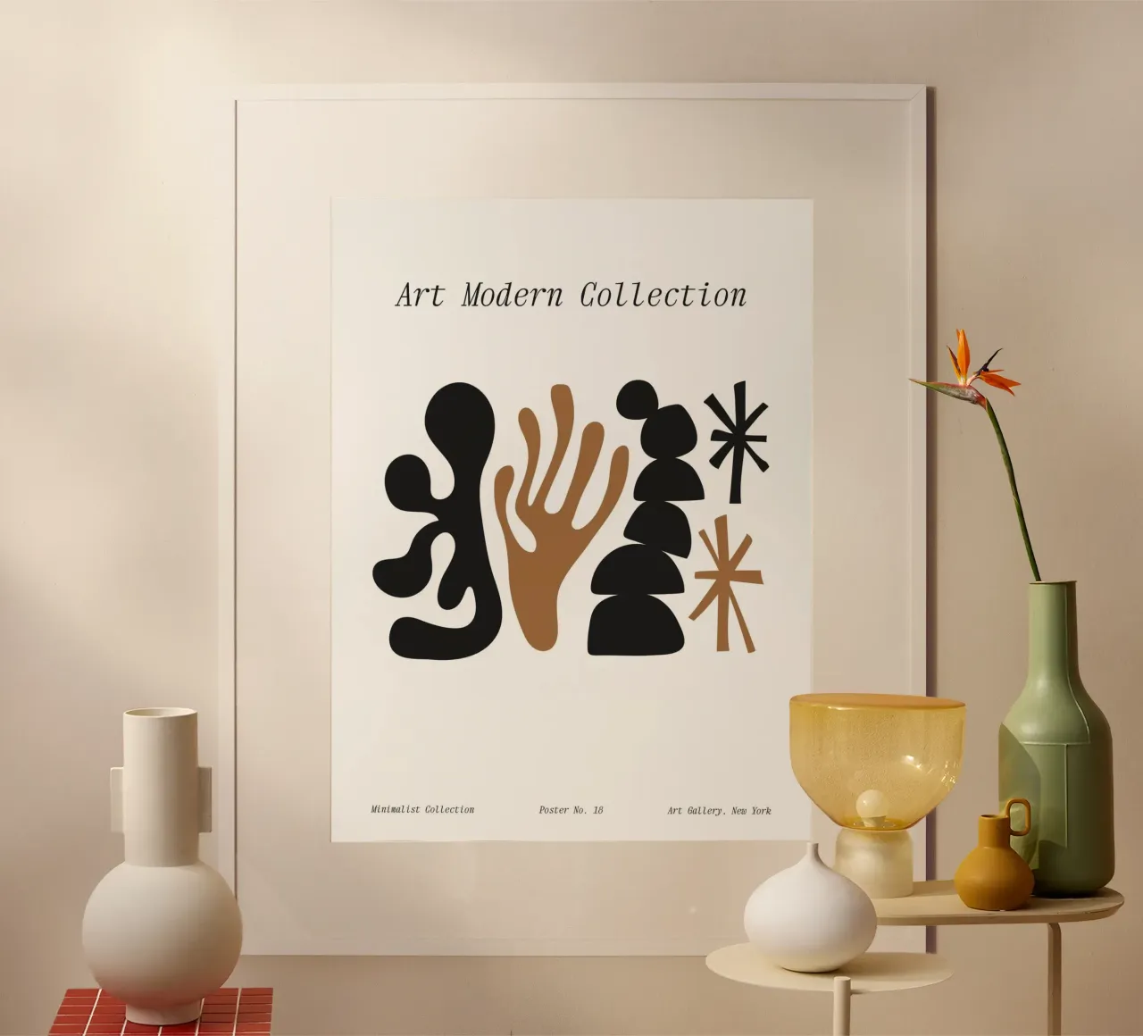 Modern Art Poster No 18 poster con telaio in plastica da treechild