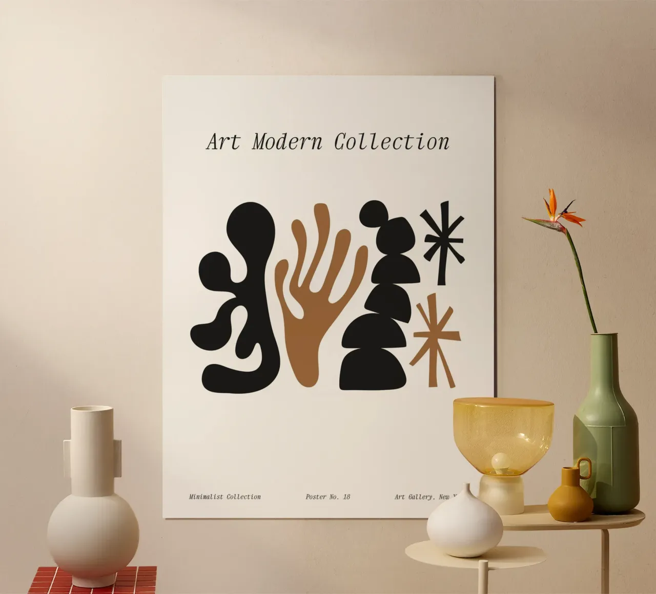 Modern Art Poster No 18 poster con telaio in plastica da treechild