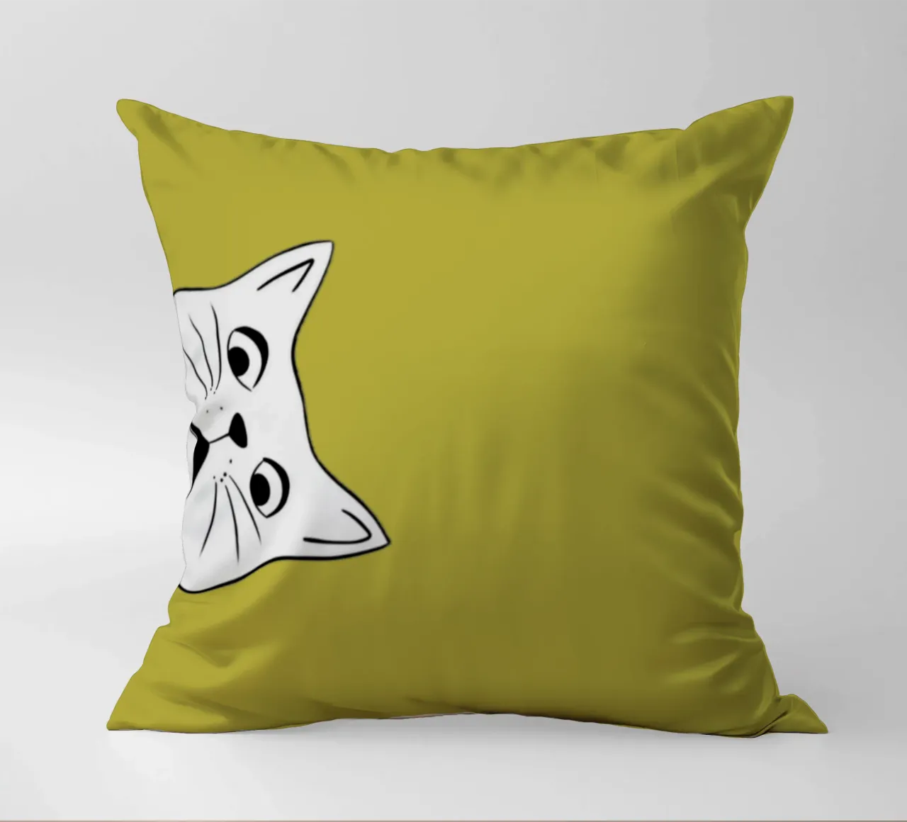 Gatto bianco Ii cuscino da catsforyou