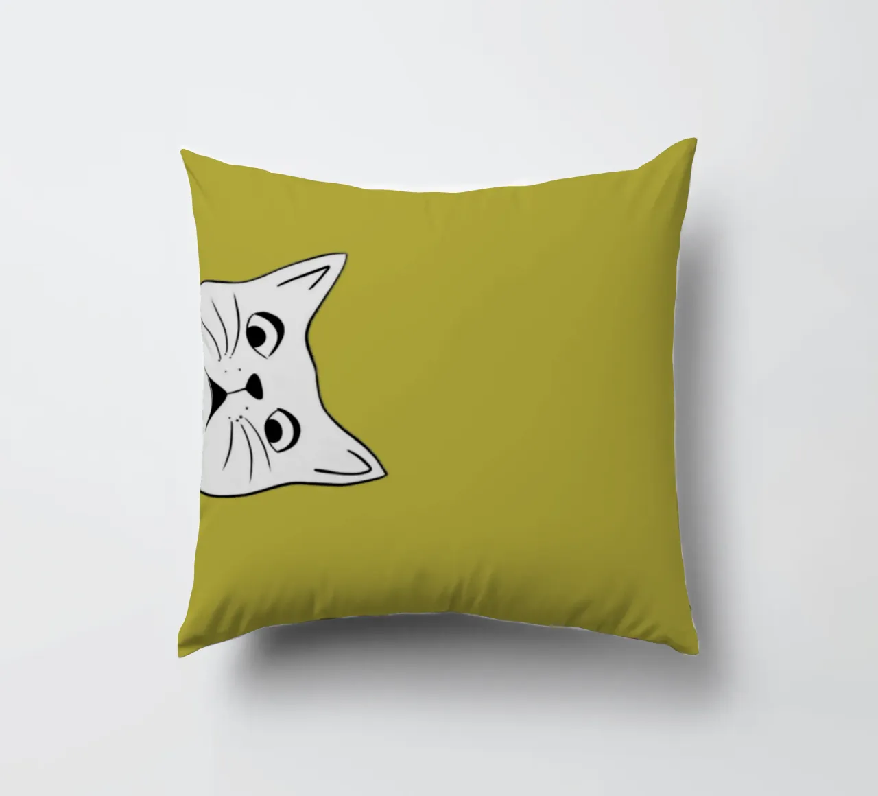 Gatto bianco Ii cuscino da catsforyou