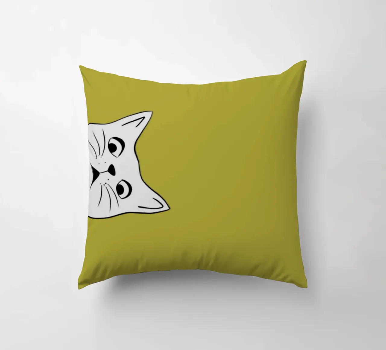 Gatto bianco Ii cuscino da catsforyou