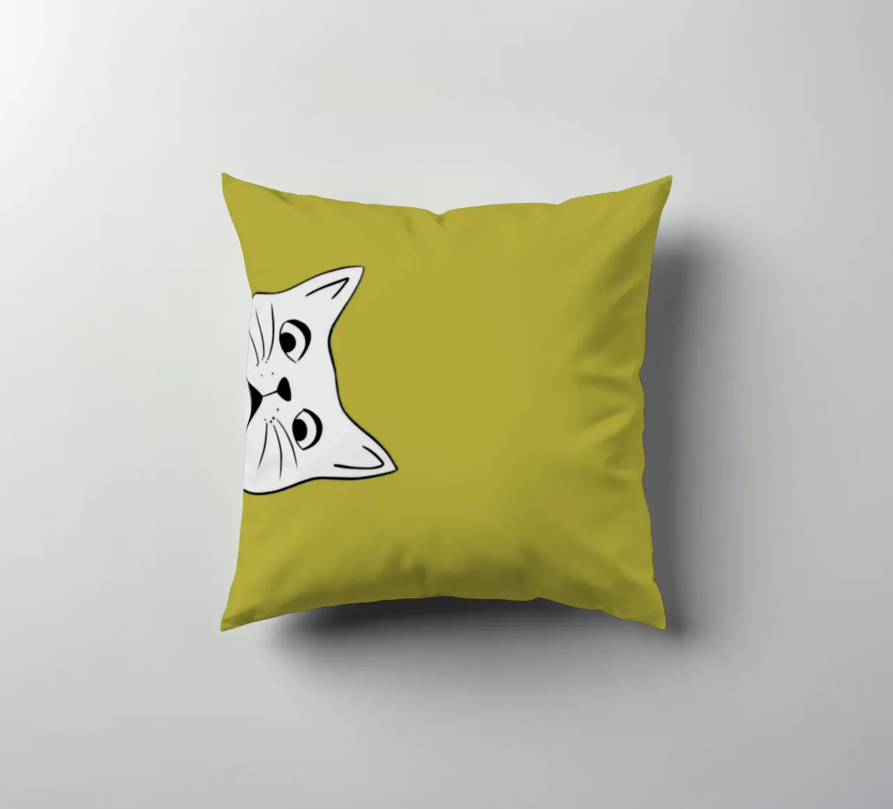Gatto bianco Ii cuscino da catsforyou