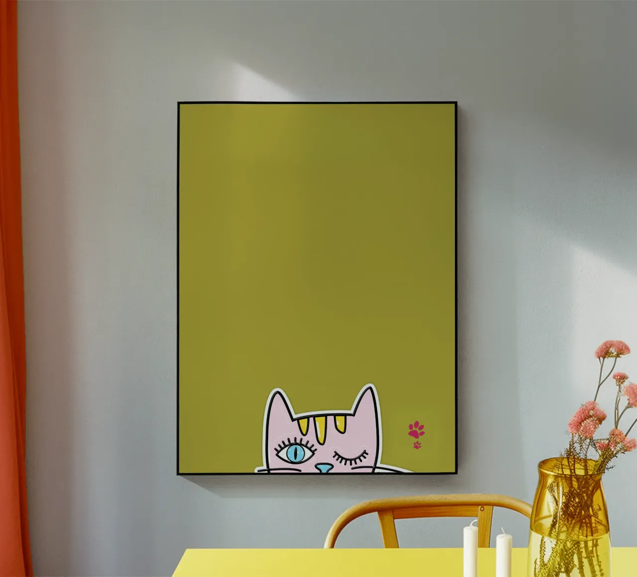 Gatto con gli occhi blu plexiglass da catsforyou