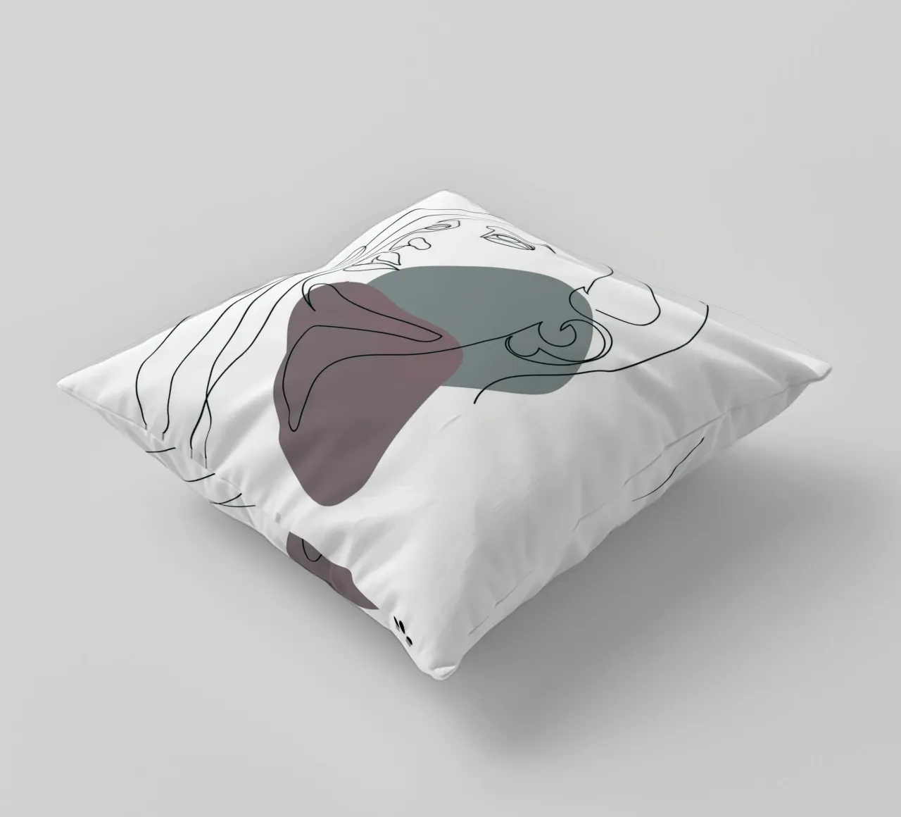Ritratto di donna cuscino da catsforyou